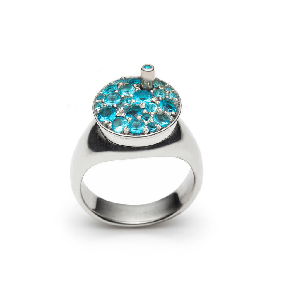 sterling silver, cubic zirconia