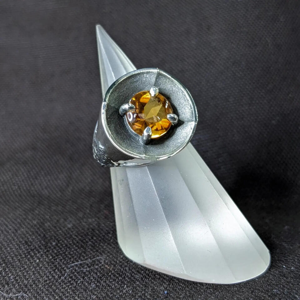sterling silver, citrine